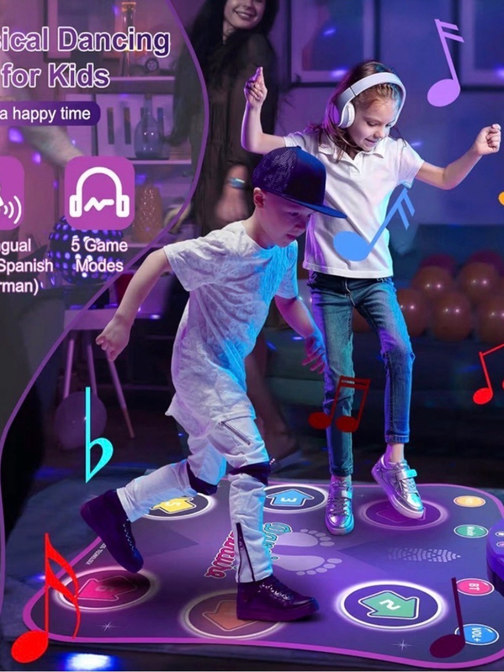 Dance Mat. Electronic toy Pad with Light-up, Wireless & Bluetooth. LIKE NEW